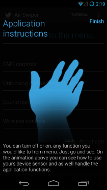 air gesture on android