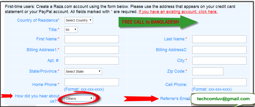 Make Free Call To Bangladesh India   Pakistan - 94