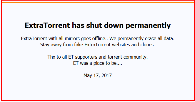 extratorrent is down