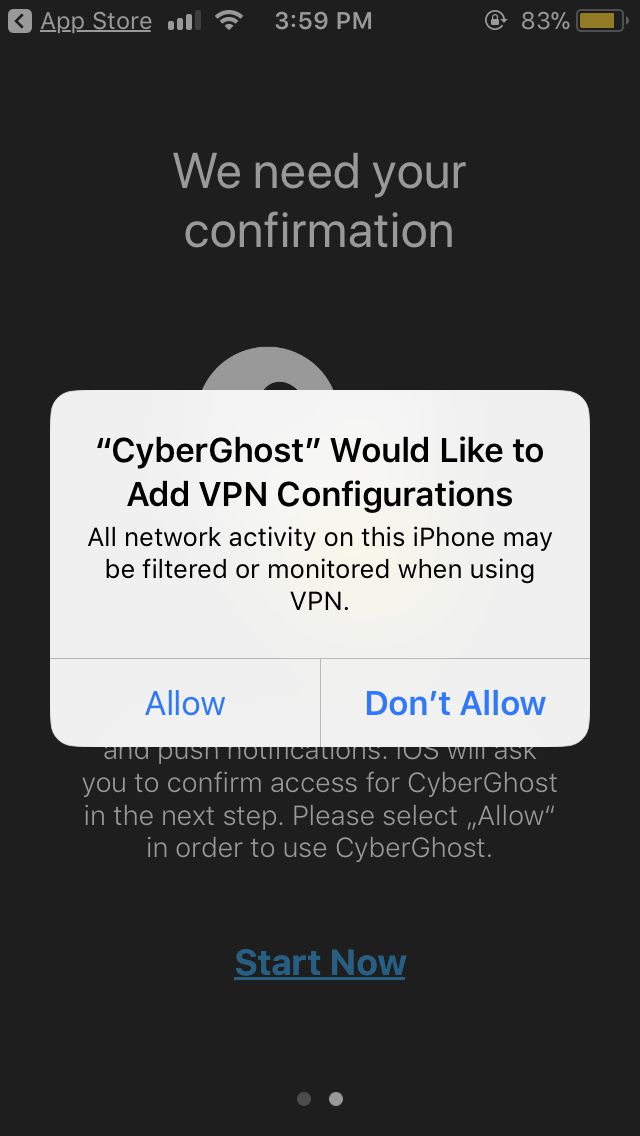 VPN for iphone Cyberghost VPN 2