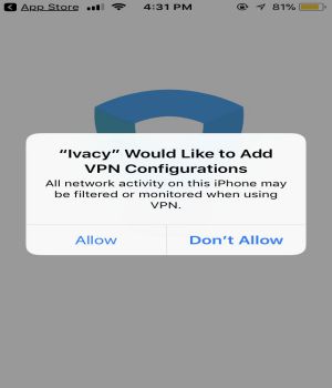 VPN for iphone Ivacy VPN 1