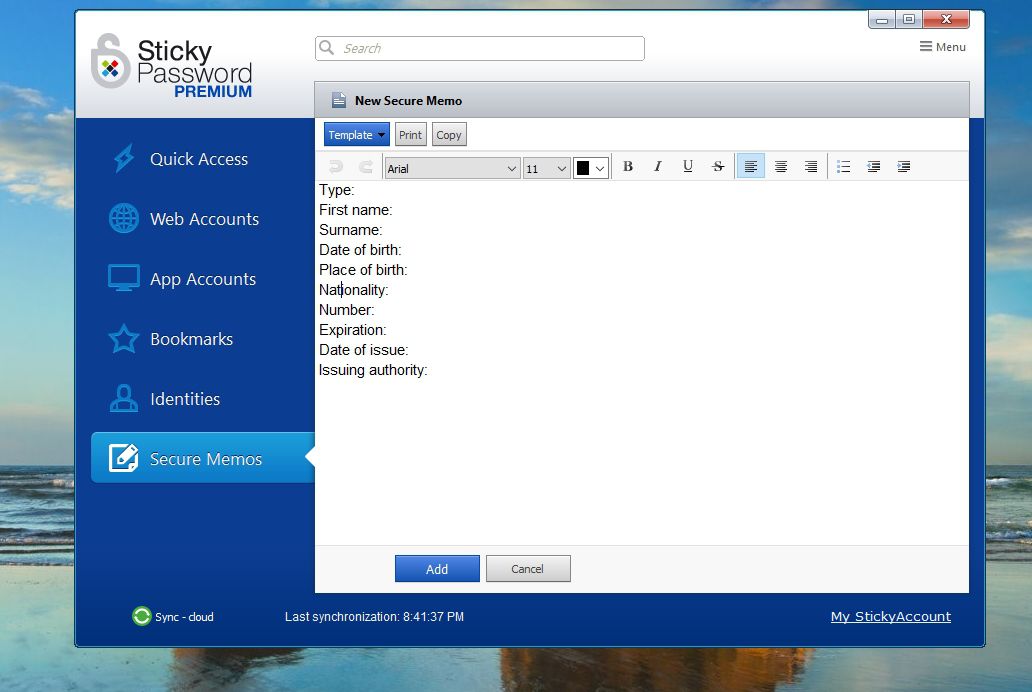 password manager sticky password